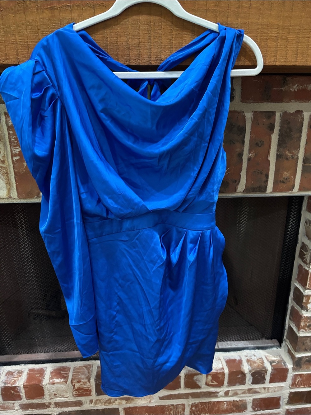 Royal Blue Draped Mini Dress